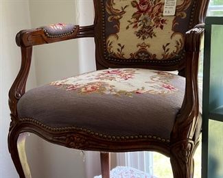 Beautiful French style embroidered armchair