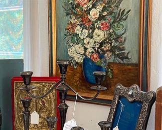 Lovely vintage floral still life painting