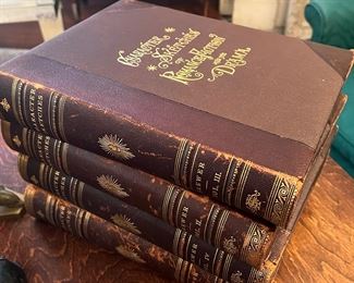 LOVELY GOLD TOOLED LEATHER-BOUND BOOKS