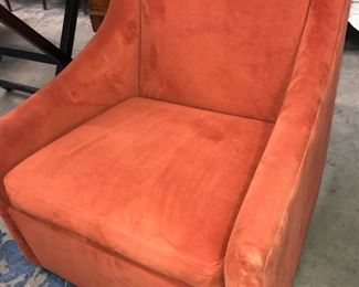 Orange velvet chair Orlando Estate Auction