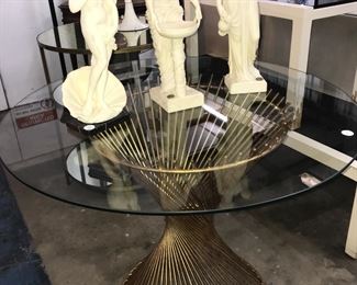 Glass top table & parian sculptures Orlando Estate Auction