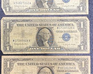 These vintage $1 Dollar Bills are for sale! Please text or call 703-268-9529 or email tysonsjewelry@yahoo.com for inquiries.