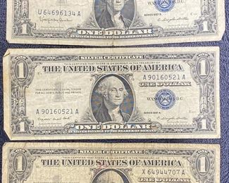 These vintage $1 Dollar Bills are for sale! Please text or call 703-268-9529 or email tysonsjewelry@yahoo.com for inquiries.