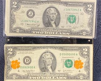 These vintage $2 Dollar Bills are for sale! Please text or call 703-268-9529 or email tysonsjewelry@yahoo.com for inquiries.