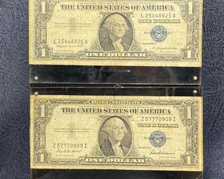 These vintage $1 Dollar Bills are for sale! Please text or call 703-268-9529 or email tysonsjewelry@yahoo.com for inquiries.