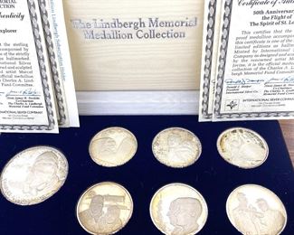 This Lindbergh Memorial Medallion Collection Set is for sale! Please text or call 703-268-9529 or email tysonsjewelry@yahoo.com for inquiries.
