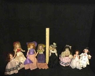 Eight Vintage Dolls