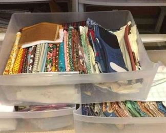 Fabric Vintage And New Mixed