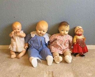Vintage Lot Of Four Dolls