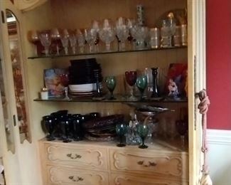 Open Yellow China Cabinet