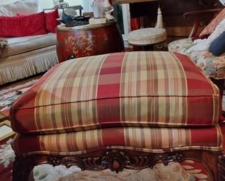 red gold ottoman