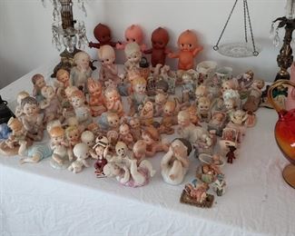 Large collection of piano babies & kewpie