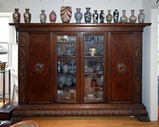 Large Oak China Cabinet