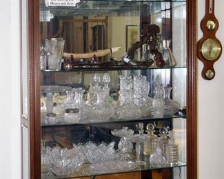 Large Selection of Cut Glass and Crystal inc. Steuben & Fry Glass