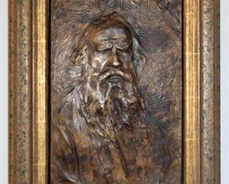 Bronze Plaque of Leo Tolstoy
