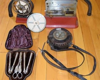 Gamewell Fire Alarm Ticker Tape, Nutcracker Set, Detex Watchman's Time Clock