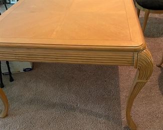 Bernhardt dining table with chairs and hutch, will separate 