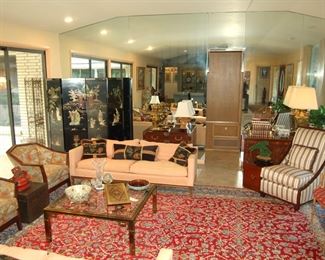 Living room with Asian accents