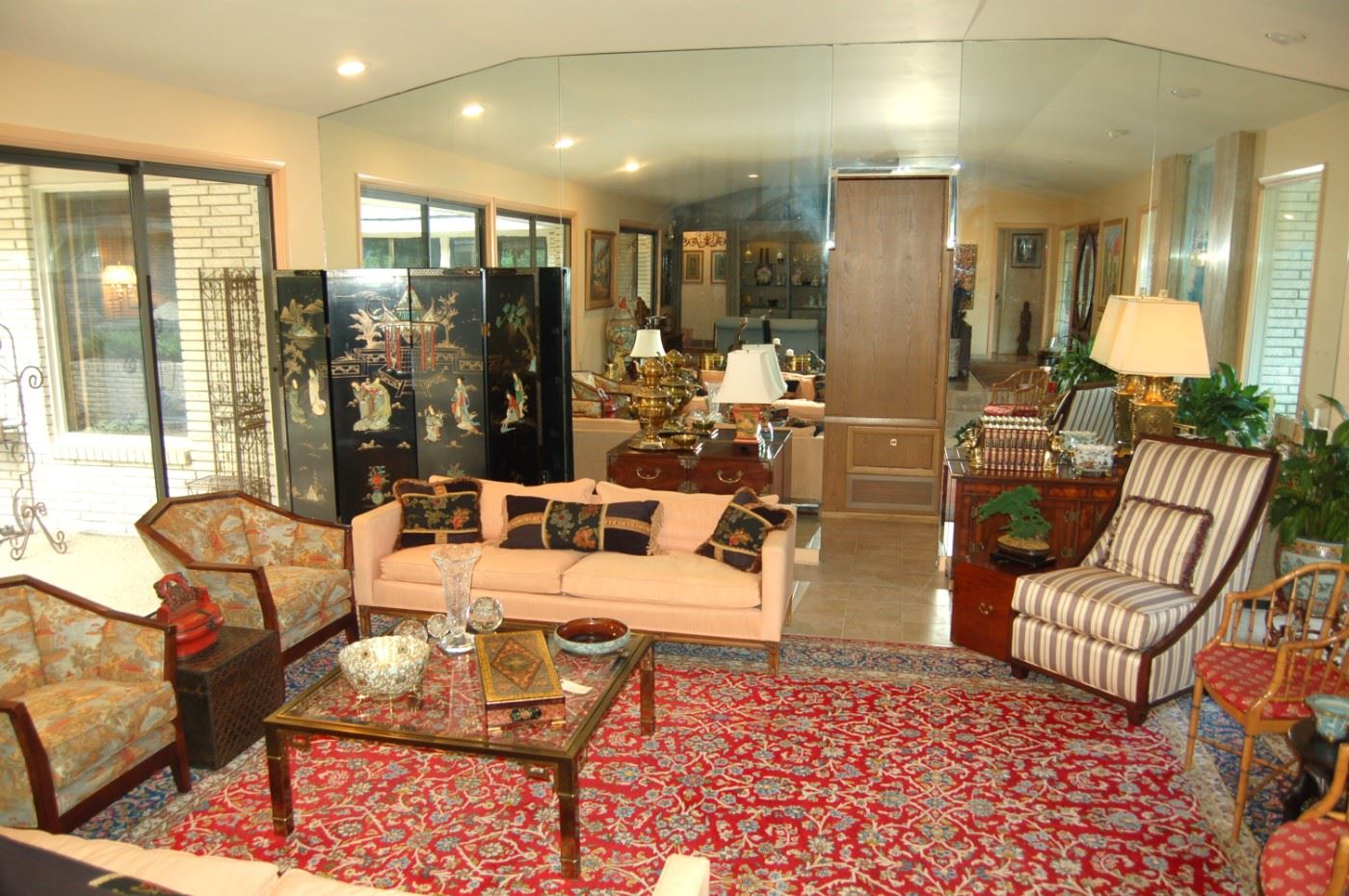 Living room with Asian accents