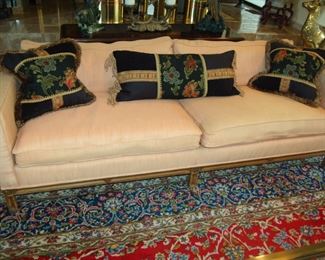 Two-seat upholstered sofa