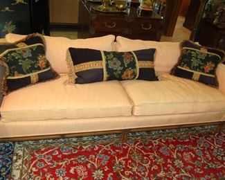 1 of 2 upholstered two-seat sofas