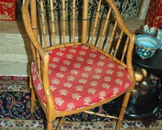Bamboo chair with cushion