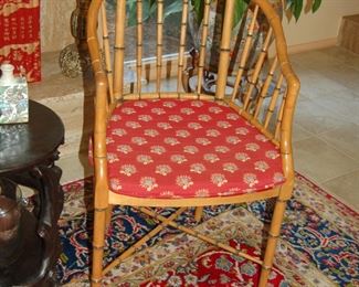 Matching bamboo chair