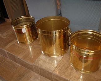 Brass flower pots