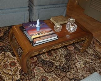 Carved coffee table
