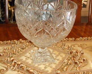 Cut glass bowl