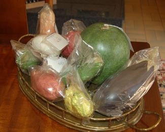 Signed Mary Kirk Kelly ceramic vegetables