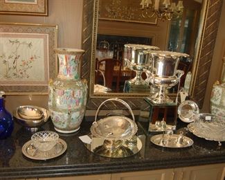 Silver-plate and ceramic items