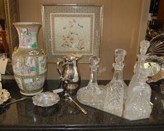 Beautiful cut glass decanters