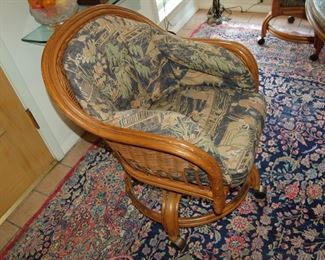 Floral fabric on chairs