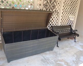 Large deck box and bench