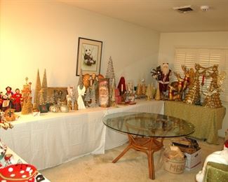 An abundance of Christmas decorations