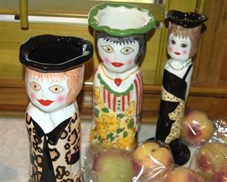Ceramic figure vases