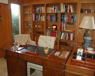 Masculine desk and credenza