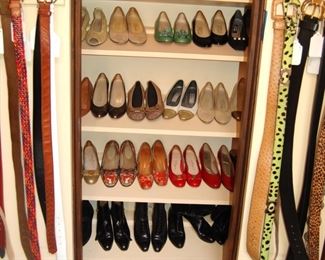 Name brand women's shoes and belts