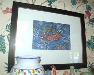 Cappy Thompson painting of stained glass in Montgomery Museum of Fine Arts