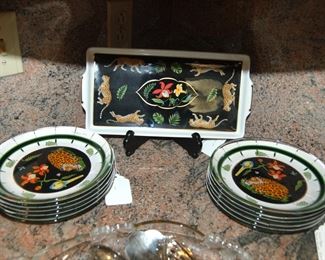 Colorful dinner ware