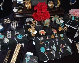 Silver and turquoise pieces