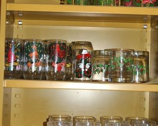 Various sets of glasses