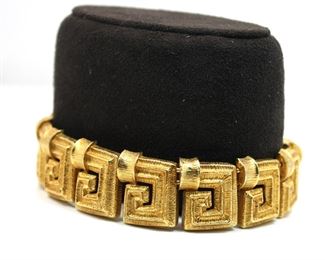 18K Yellow Gold Greek Bracelet