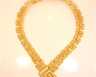 18K Yellow Gold Greek Necklace