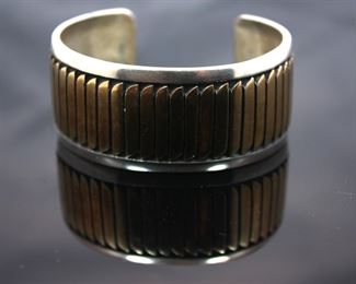 14K Hopi Indian Cuff Bracelet