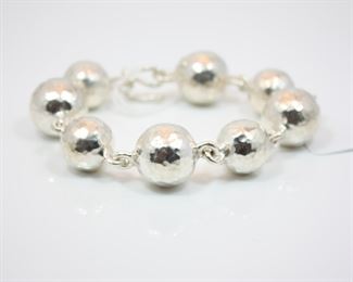 Sterling Large Bead Bracelet