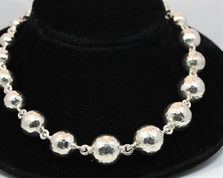 Sterling Large Bead Necklace