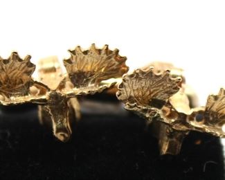 14K Yellow Gold Elk Cufflinks
