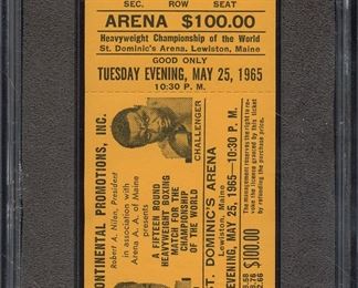 1965 BOXING TICKET MUHAMMAD ALI V SONNY LISTON PSA 5 VERY RARE VARIANT
RARE